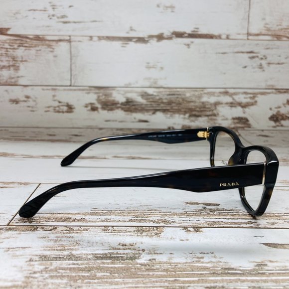 Prada Square Brown Havana Gold Eyeglasses Glasses Frames NWOT - Picture 6 of 12
